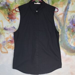 Everlane Classic Black Sleeveless Blouse